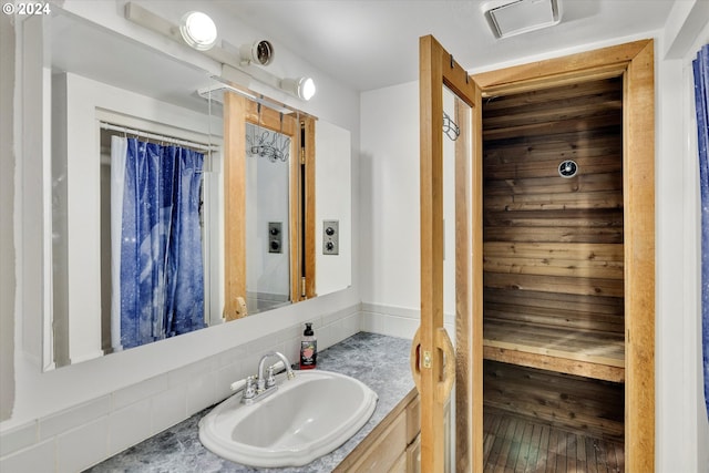 11635 NW Seavey Rd, Forest Grove, OR 97116 - bathroom featuring vanity and a sauna / steam room