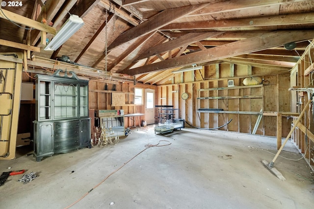 11635 NW Seavey Rd, Forest Grove, OR 97116 - misc room featuring lofted ceiling and a garage