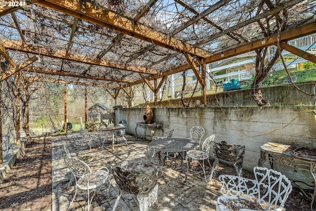 11635 NW Seavey Rd, Forest Grove, OR 97116 - view of patio with outdoor dining area and a pergola