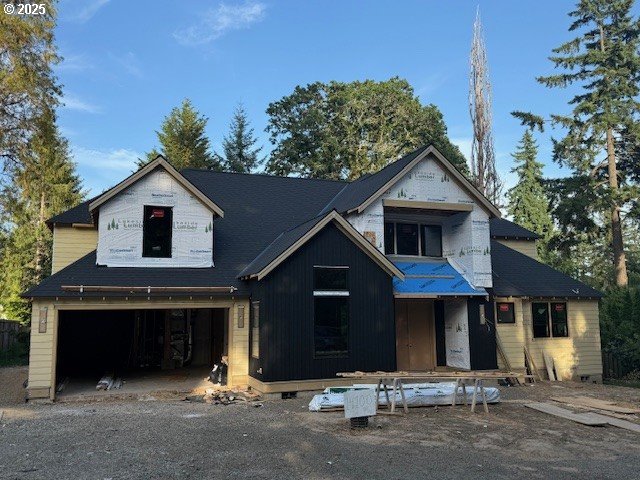 14100 Knaus Rd, Lake Oswego, OR 97034 - property under construction with an attached garage