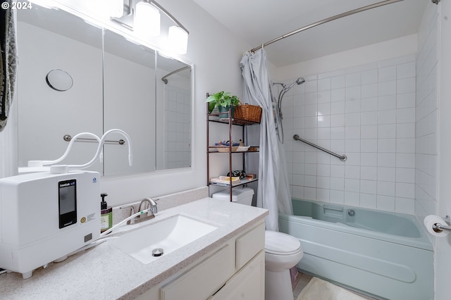 18095 Bluff Rd, Sandy, OR 97055 - full bathroom featuring vanity and shower / tub combo with curtain