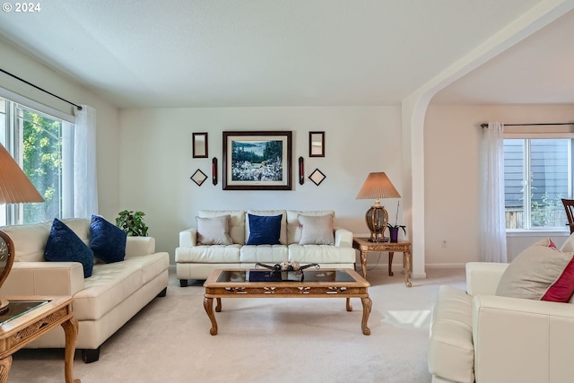 view of carpeted living room