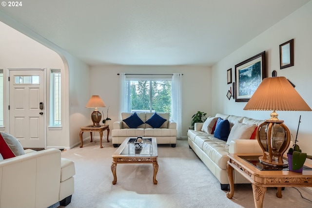 view of carpeted living room