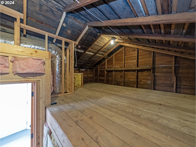 view of attic