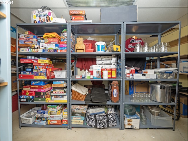 view of storage room