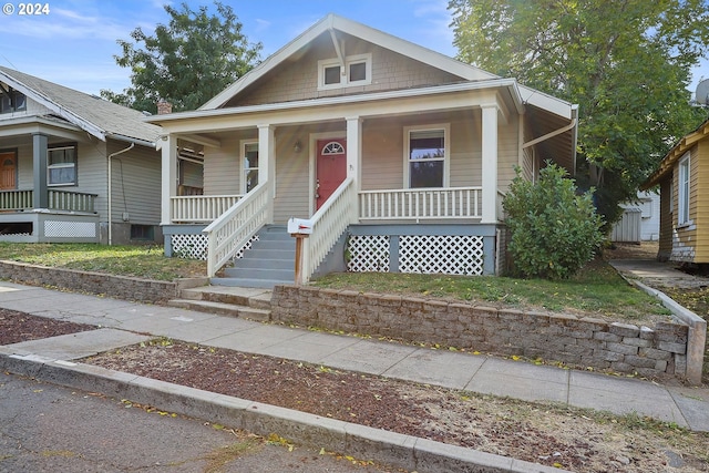 bungalow with covered porch