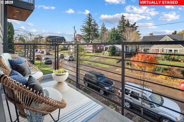 6610 N Greenwich Ave Unit 5, Portland, OR 97217 - balcony featuring a residential view