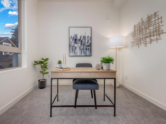 view of carpeted office