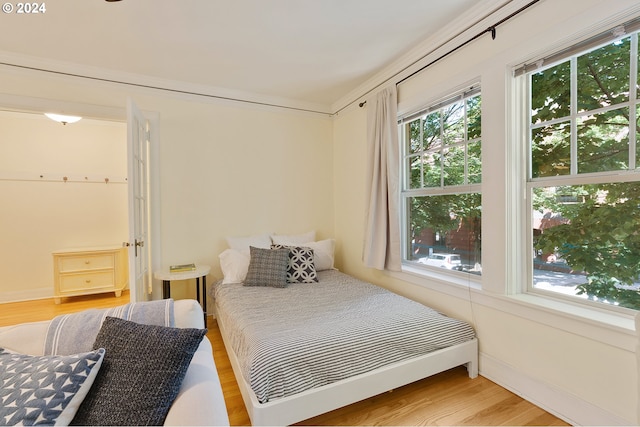 bedroom featuring wood-type flooring