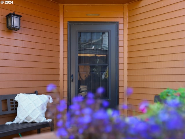 view of doorway to property