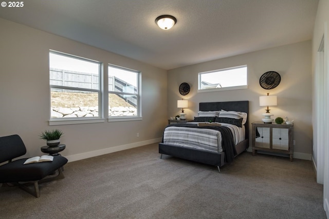 bedroom with carpet