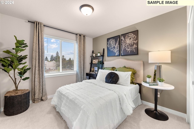 view of carpeted bedroom