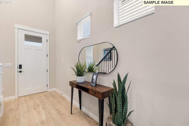 entryway featuring light hardwood / wood-style flooring