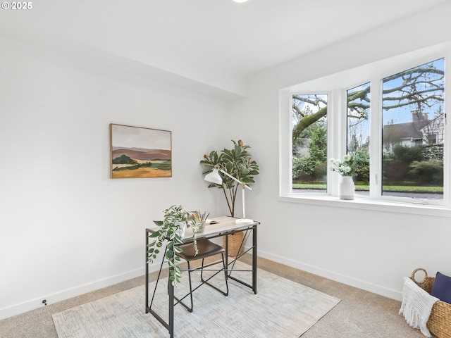 view of carpeted office