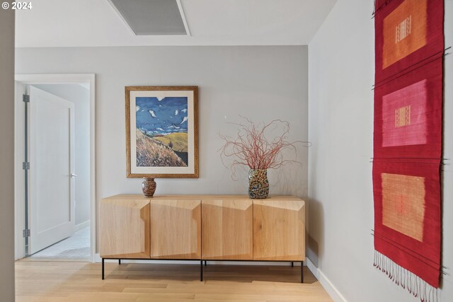 interior space featuring wood-type flooring