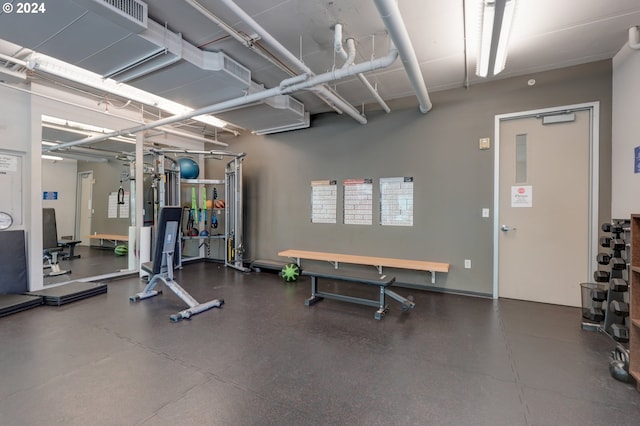 view of exercise room