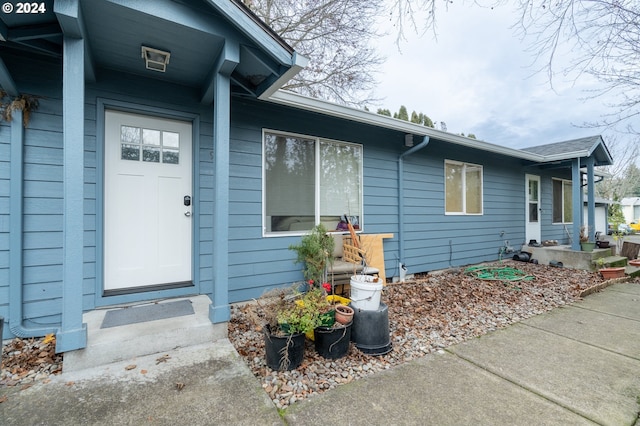 view of doorway to property