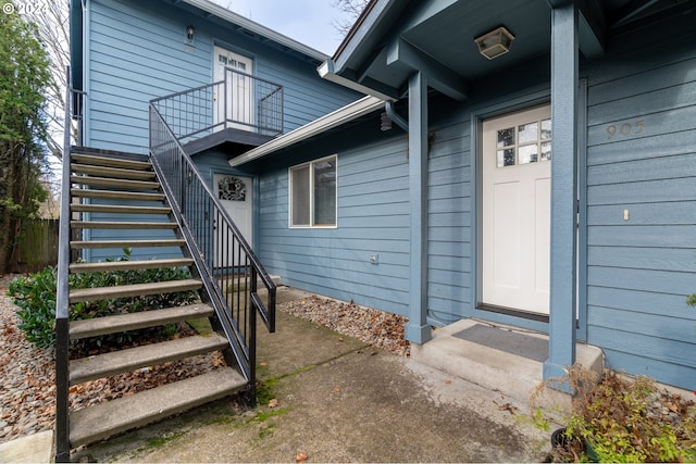 view of doorway to property