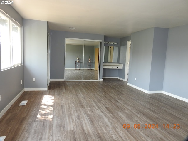 interior space featuring wood-type flooring