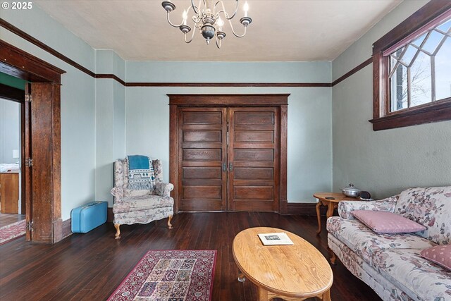 interior space with hardwood / wood-style floors