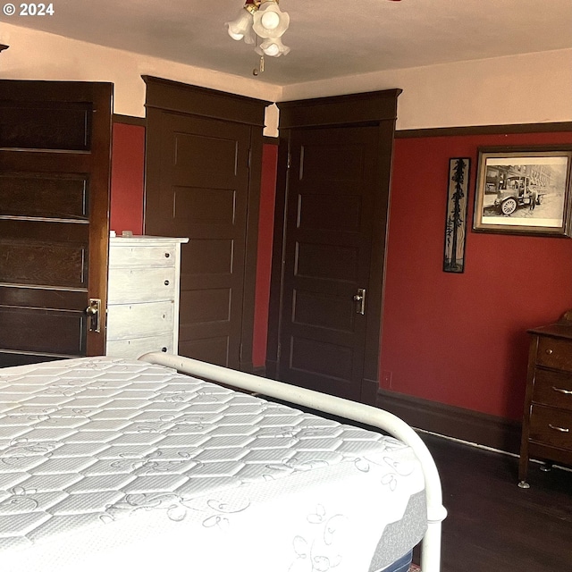 bedroom featuring wood-type flooring