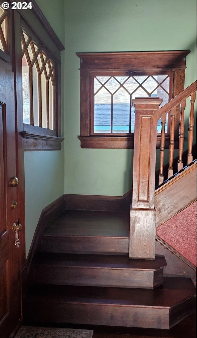 view of stairway