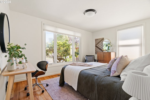 bedroom featuring wood-type flooring