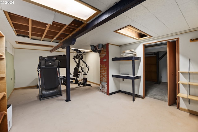 view of workout area