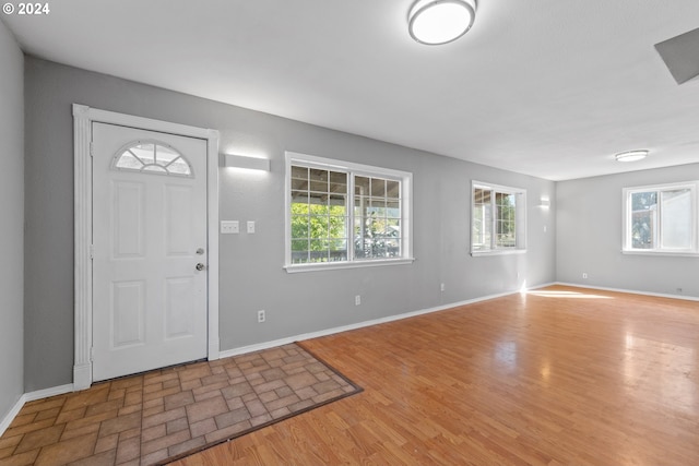 foyer featuring hardwood / wood-style flooring