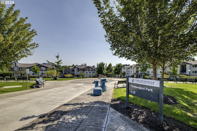 view of street featuring a residential view