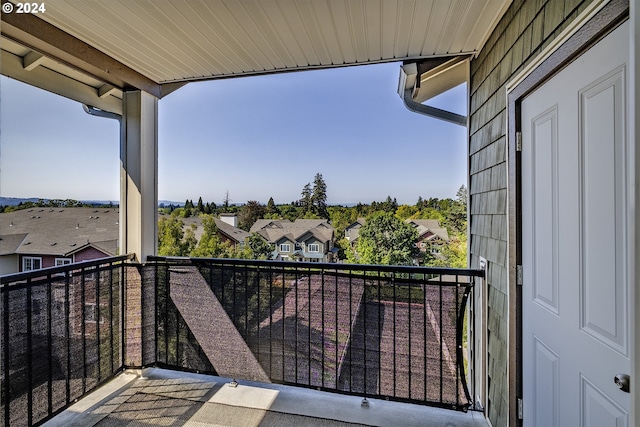 balcony with a residential view