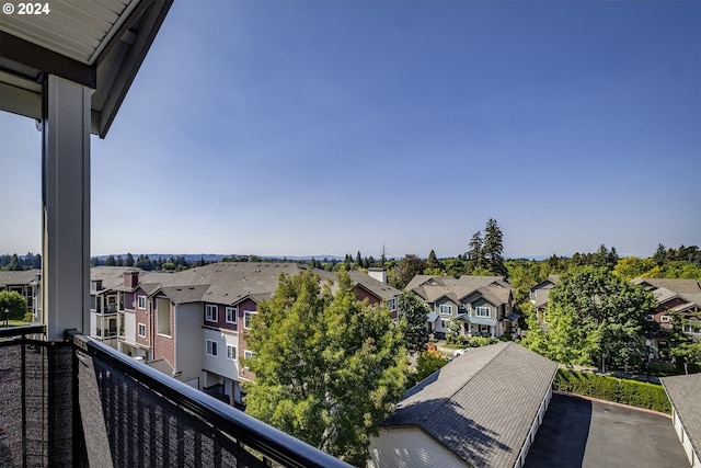 balcony with a residential view