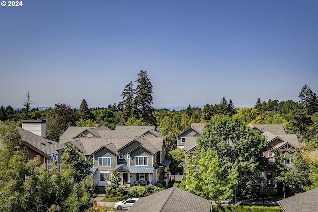 drone / aerial view with a residential view