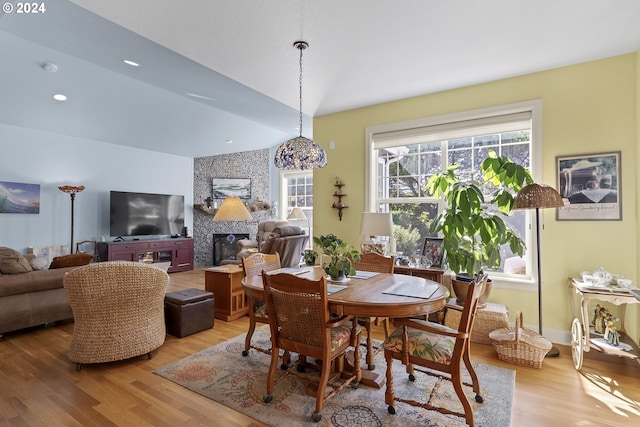 dining room featuring light wood-type flooring