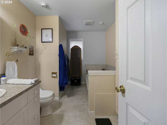 15600 SE Orient Dr, Boring, OR 97009 - bathroom featuring vanity, a garden tub, and tile patterned floors