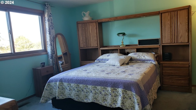 view of carpeted bedroom