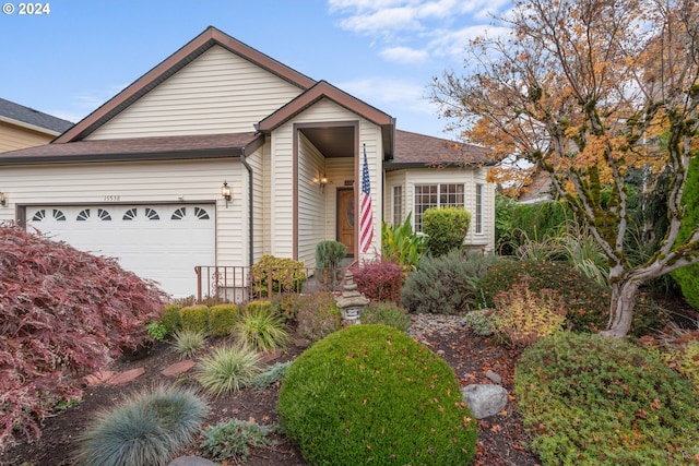 view of front of house featuring a garage