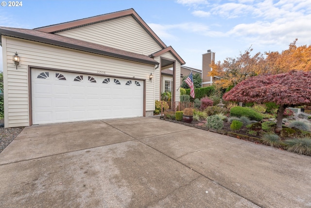 view of front of home featuring a garage