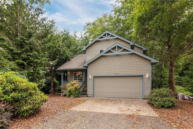 view of front of house with covered porch