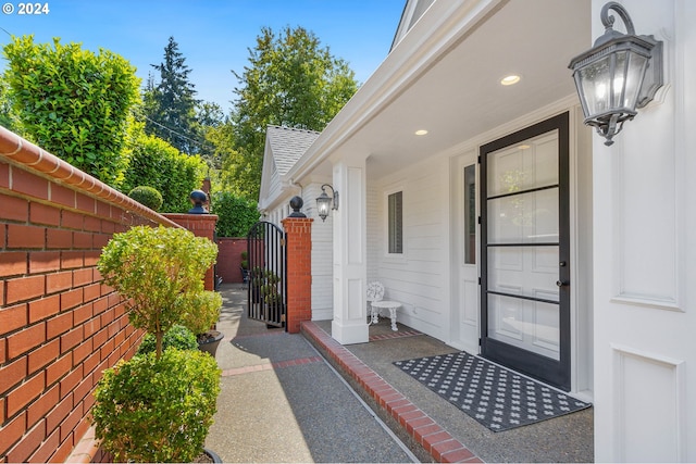 view of doorway to property