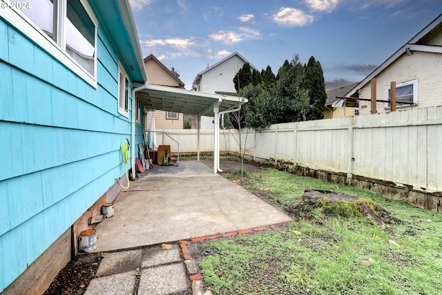 view of yard with a patio