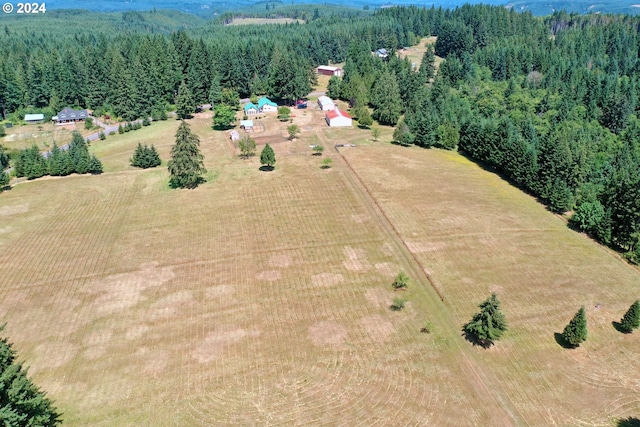 drone / aerial view with a rural view