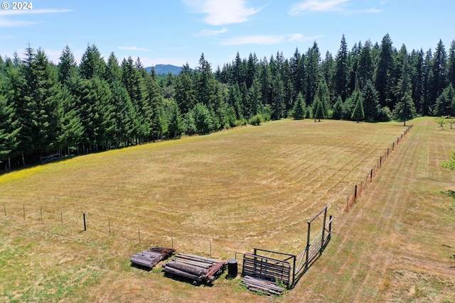 drone / aerial view featuring a rural view