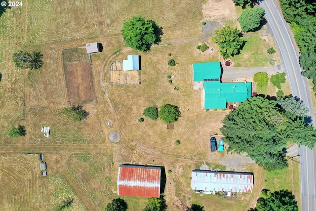 bird's eye view with a rural view