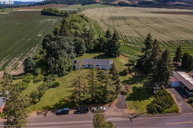 drone / aerial view featuring a rural view