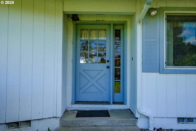 view of doorway to property