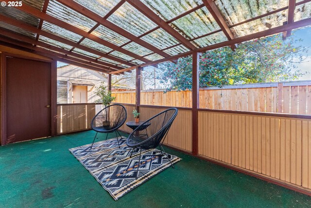 view of patio / terrace with a pergola