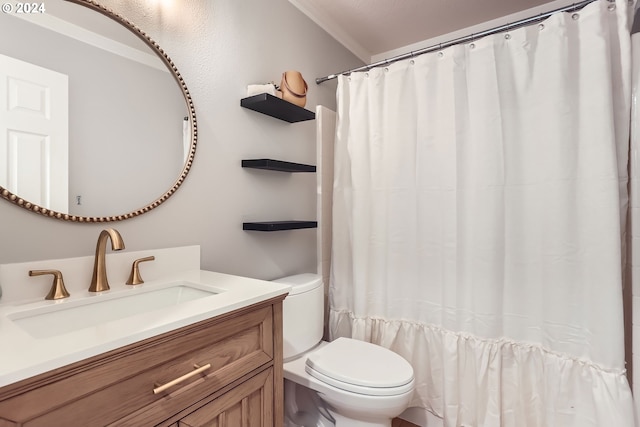 20160 SW 58th Ter, Tualatin, OR 97062 - bathroom with vanity, a shower with curtain, and toilet