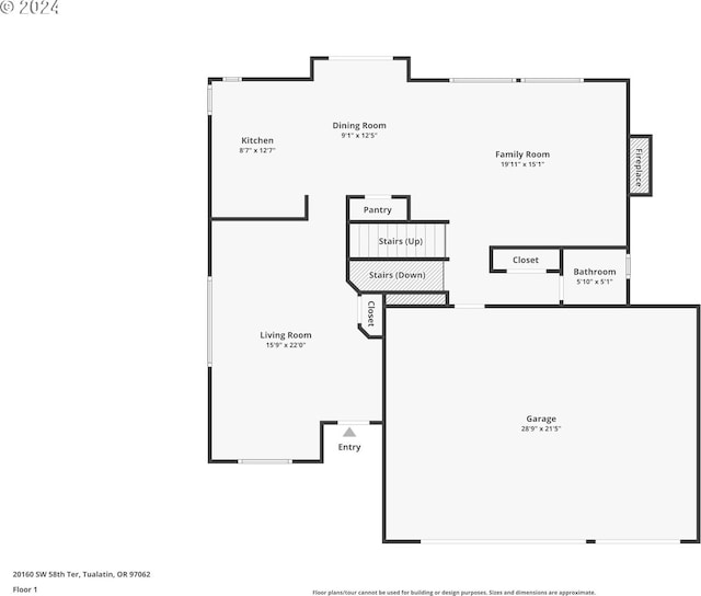 20160 SW 58th Ter, Tualatin, OR 97062 - floor plan
