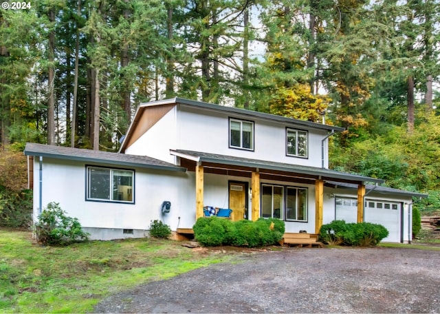 19500 S Rockie Dr, Mulino, OR 97042 - view of front of home with covered porch, an attached garage, and driveway